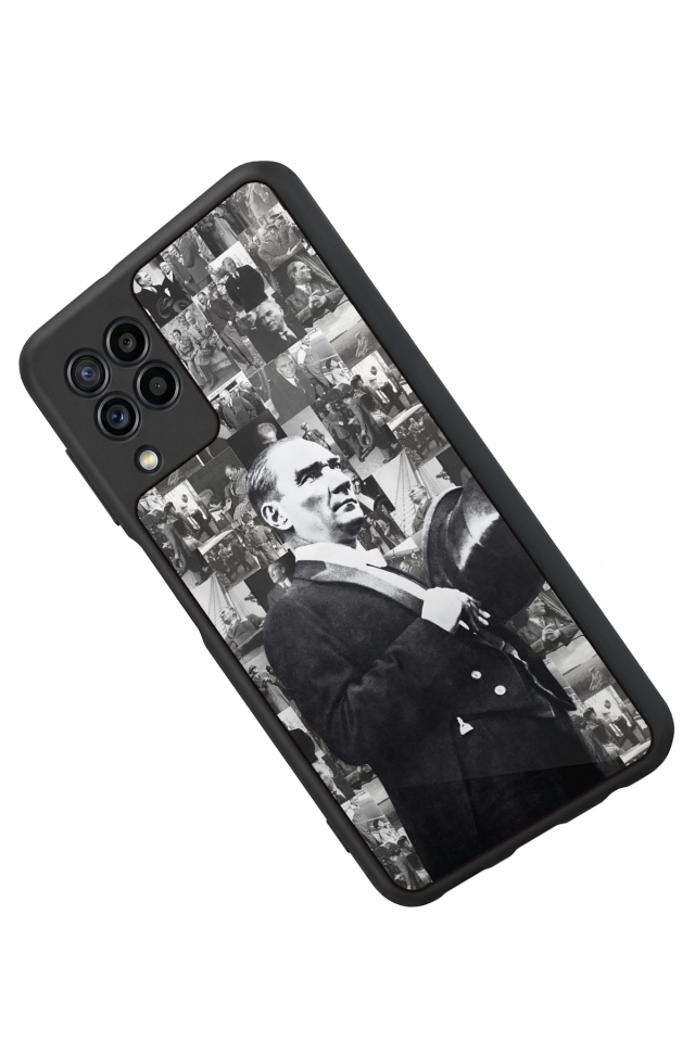 Samsung Galaxy M22 Uyumlu Mustafa Kemal Ataturk Tasarımlı Glossy Premium Kılıf