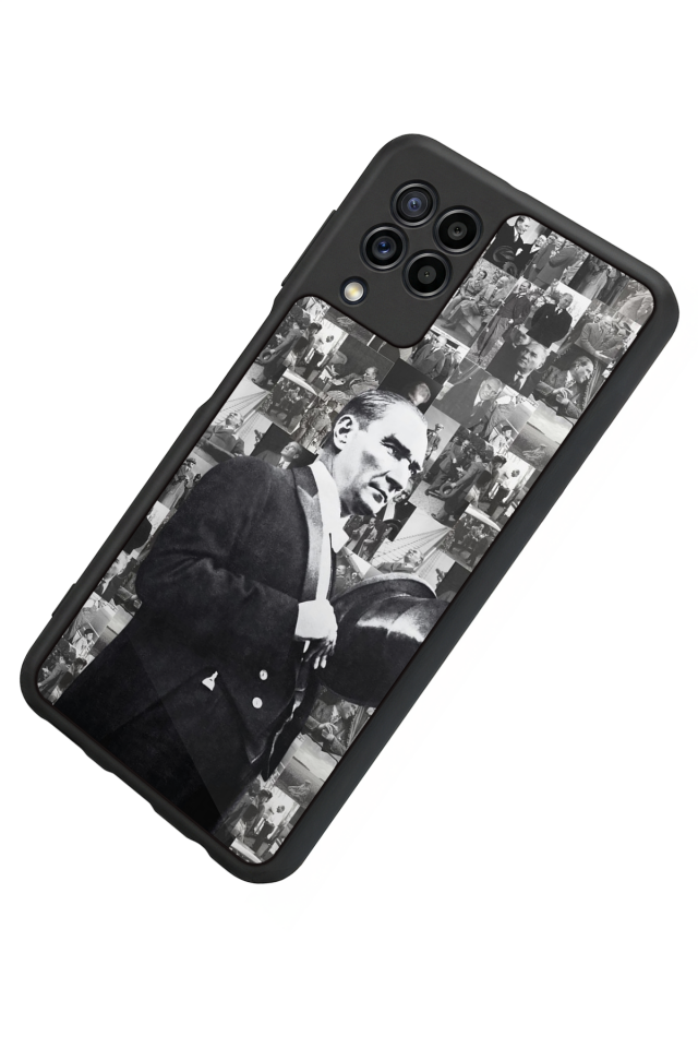 Samsung Galaxy M22 Uyumlu Mustafa Kemal Ataturk Tasarımlı Glossy Premium Kılıf