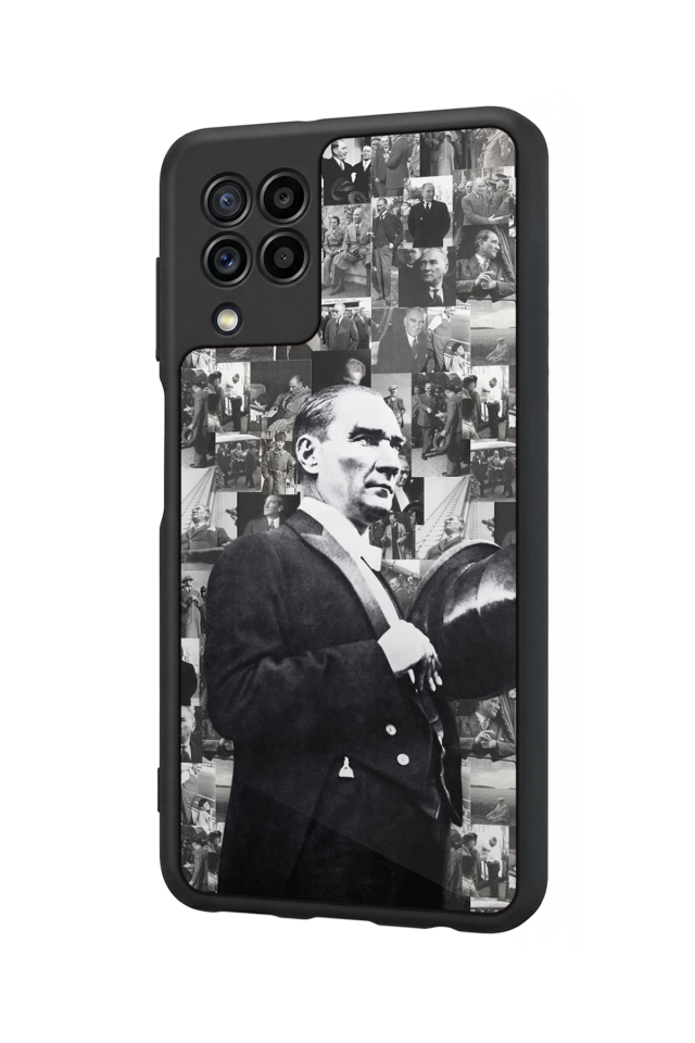 Samsung Galaxy M22 Uyumlu Mustafa Kemal Ataturk Tasarımlı Glossy Premium Kılıf
