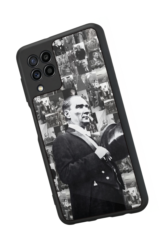 Samsung Galaxy M22 Uyumlu Mustafa Kemal Ataturk Tasarımlı Glossy Premium Kılıf