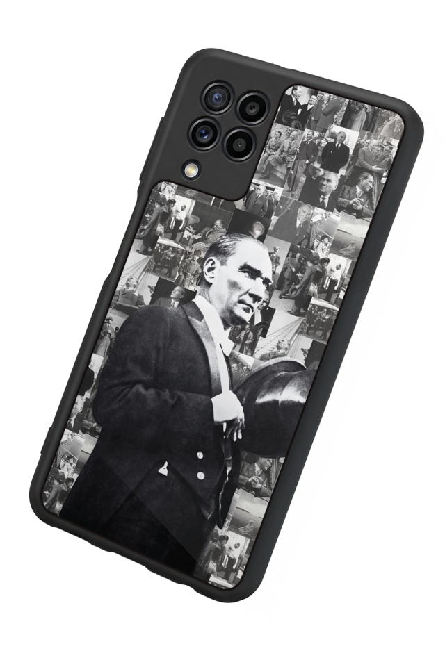 Samsung Galaxy M22 Uyumlu Mustafa Kemal Ataturk Tasarımlı Glossy Premium Kılıf