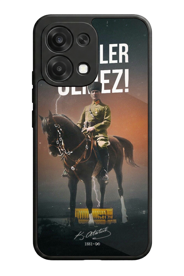 Oppo A6 Pro Uyumlu Mustafa Kemal Ataturk Tasarımlı Glossy Premium Kılıf