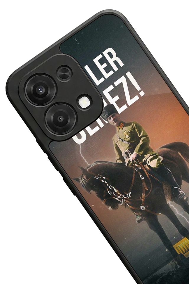 Oppo A6 Pro Uyumlu Mustafa Kemal Ataturk Tasarımlı Glossy Premium Kılıf