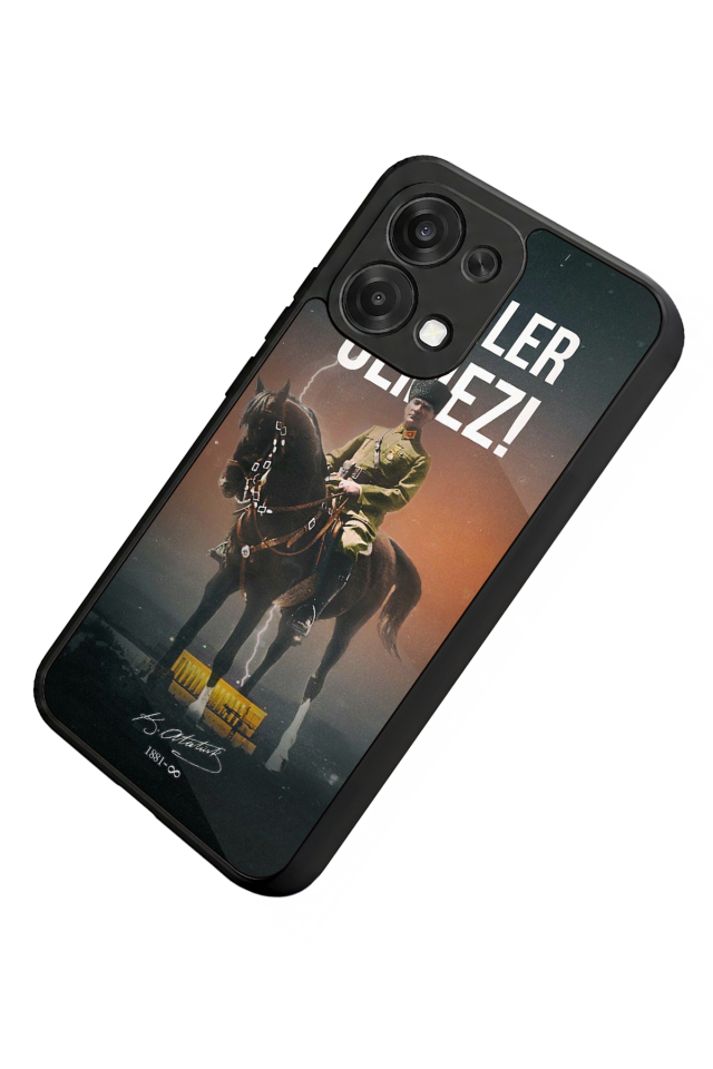 Oppo A6 Pro Uyumlu Mustafa Kemal Ataturk Tasarımlı Glossy Premium Kılıf