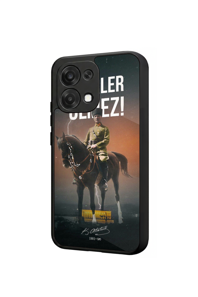 Oppo A6 Pro Uyumlu Mustafa Kemal Ataturk Tasarımlı Glossy Premium Kılıf