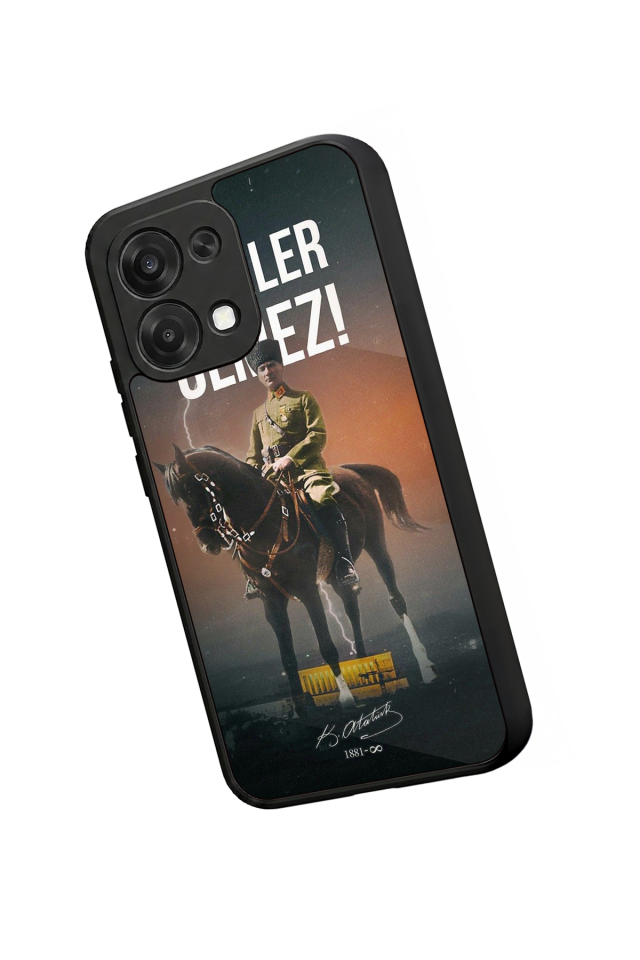 Oppo A6 Pro Uyumlu Mustafa Kemal Ataturk Tasarımlı Glossy Premium Kılıf
