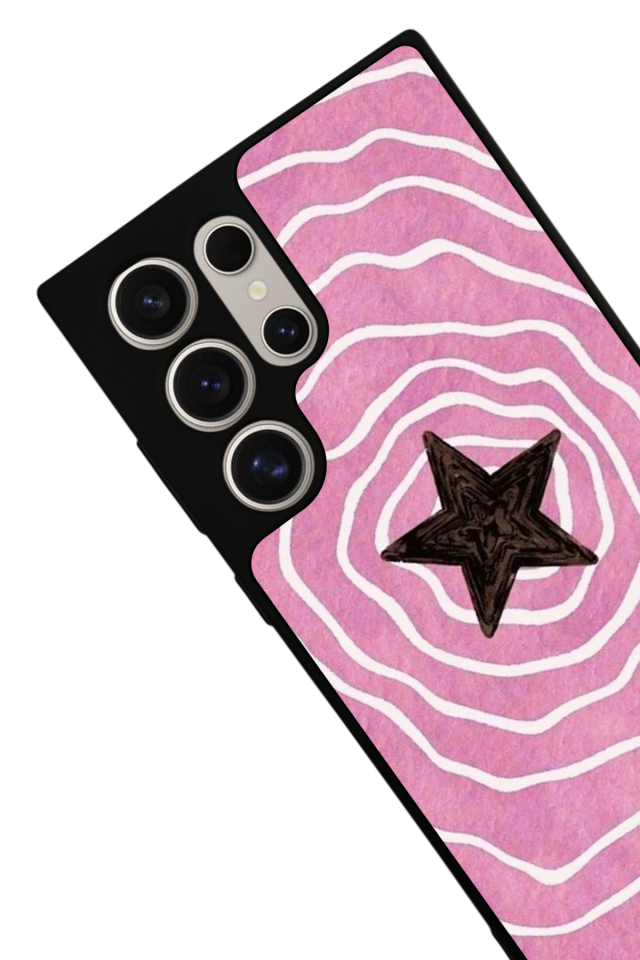 Samsung Galaxy S23 Ultra Uyumlu Retro Yildizlar Tasarımlı Glossy Premium Kılıf