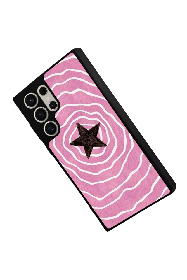 Samsung Galaxy S23 Ultra Uyumlu Retro Yildizlar Tasarımlı Glossy Premium Kılıf