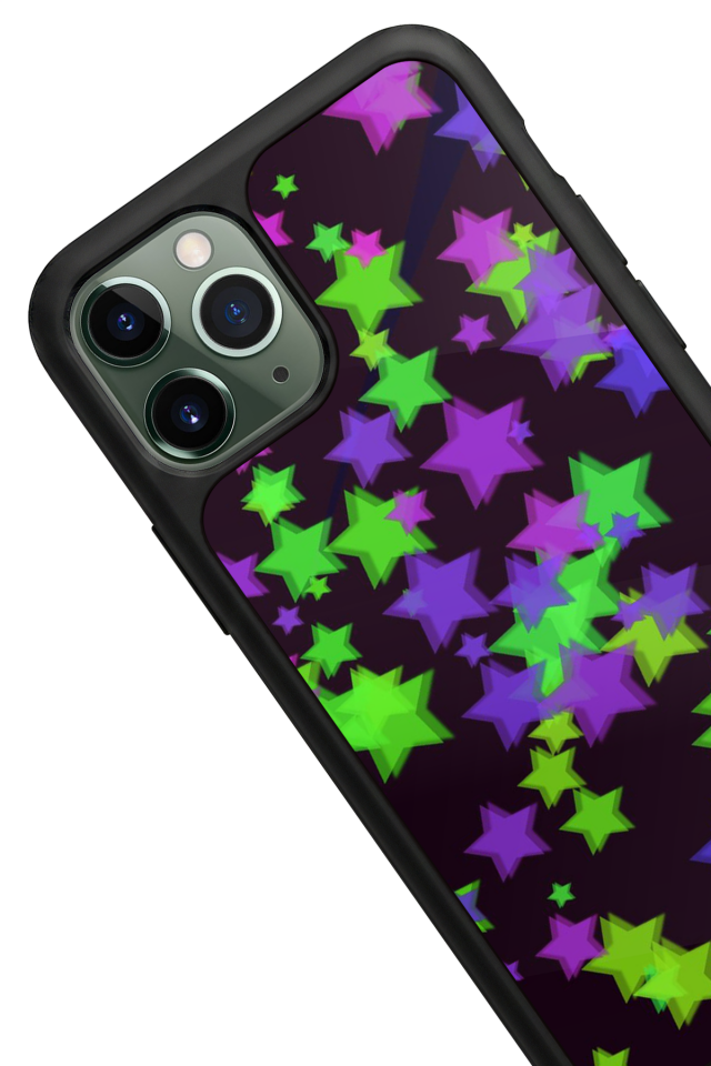 iPhone 11 Pro Uyumlu Retro Yildizlar Tasarımlı Glossy Premium Kılıf