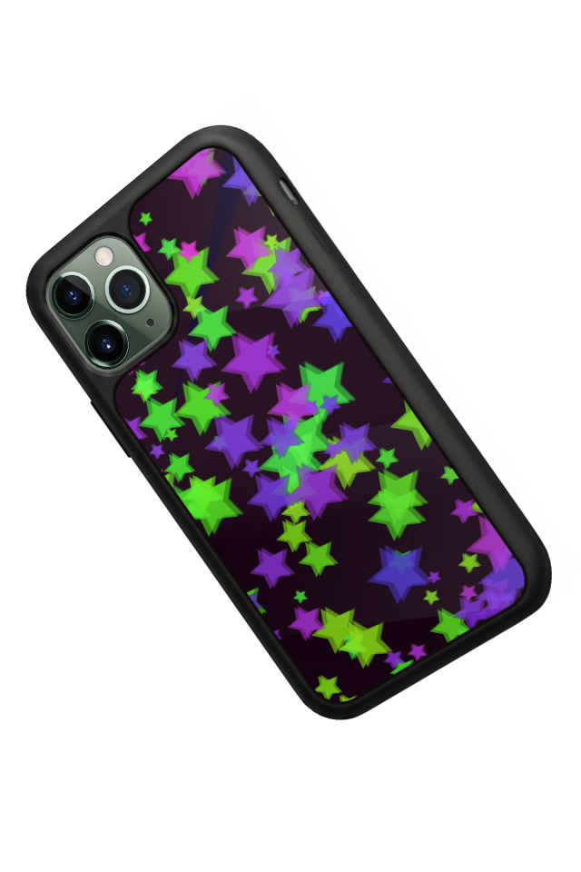 iPhone 11 Pro Uyumlu Retro Yildizlar Tasarımlı Glossy Premium Kılıf