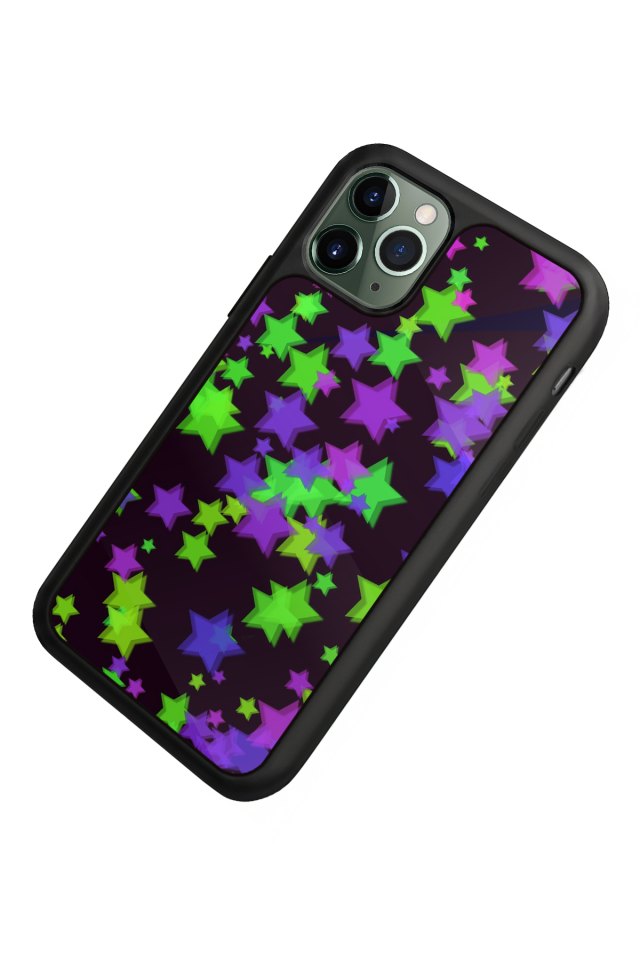 iPhone 11 Pro Uyumlu Retro Yildizlar Tasarımlı Glossy Premium Kılıf