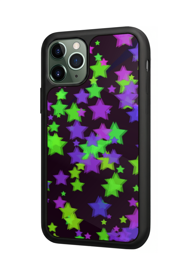 iPhone 11 Pro Uyumlu Retro Yildizlar Tasarımlı Glossy Premium Kılıf