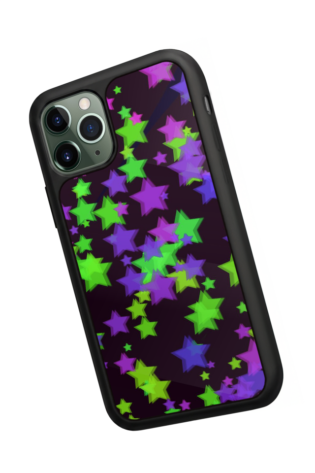 iPhone 11 Pro Uyumlu Retro Yildizlar Tasarımlı Glossy Premium Kılıf