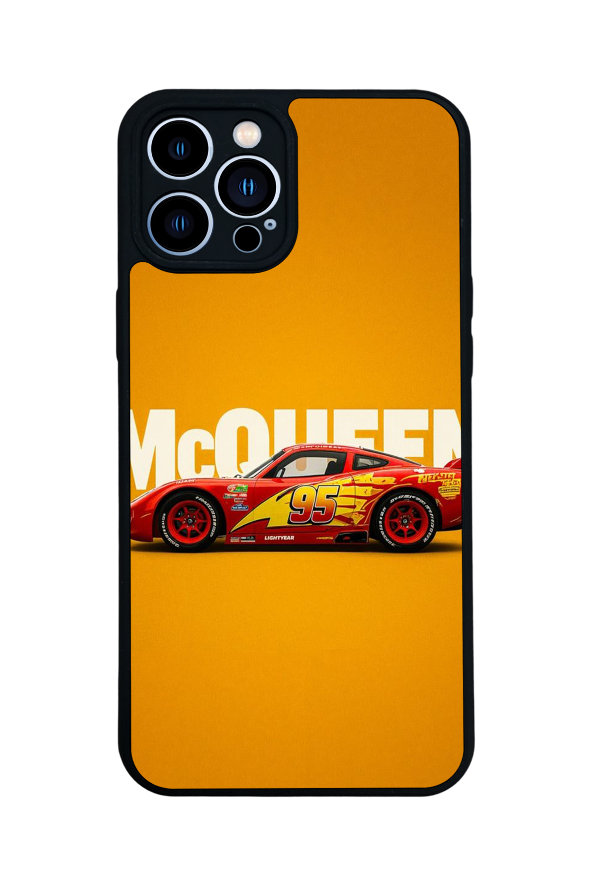 iPhone 12 Pro Max Uyumlu Şimsek McQueen Tasarımlı Glossy Premium Kılıf