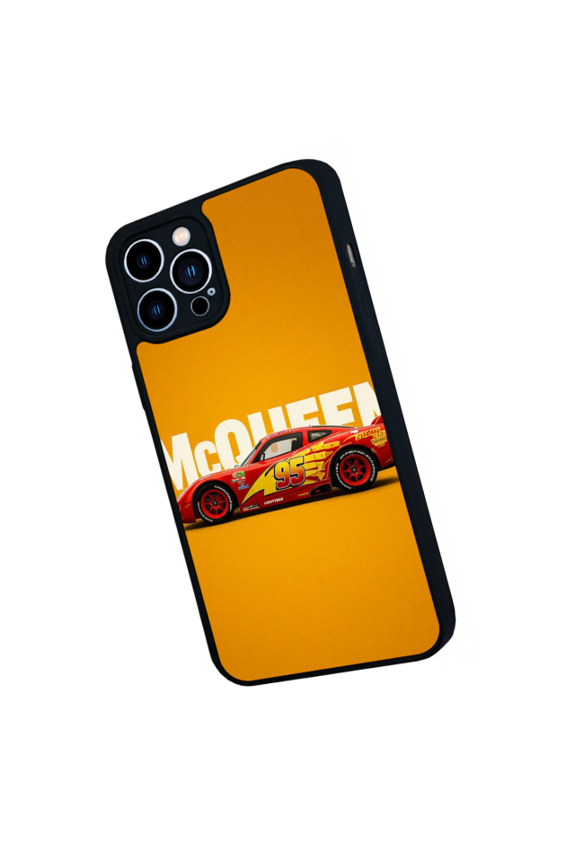 iPhone 12 Pro Max Uyumlu Şimsek McQueen Tasarımlı Glossy Premium Kılıf
