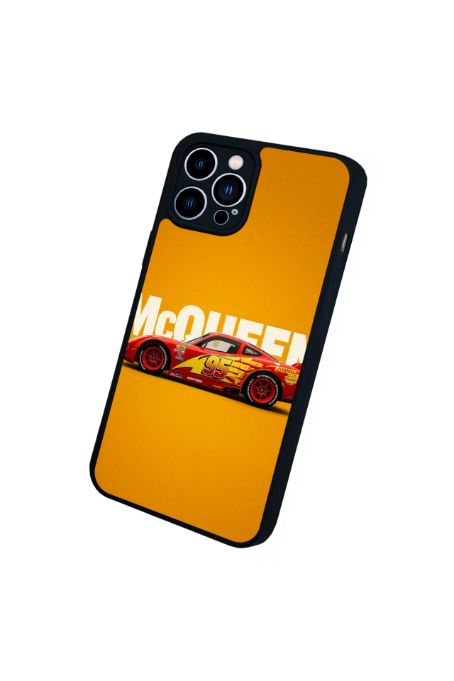 iPhone 12 Pro Max Uyumlu Şimsek McQueen Tasarımlı Glossy Premium Kılıf