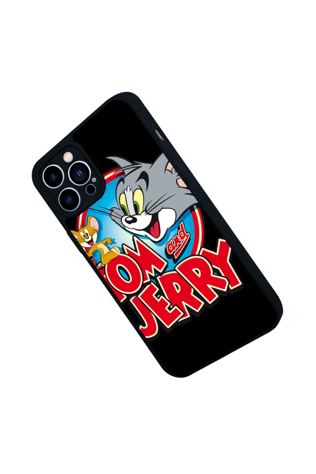 iPhone 13 Pro Max Uyumlu Tom And Jerry Tasarımlı Glossy Premium Kılıf