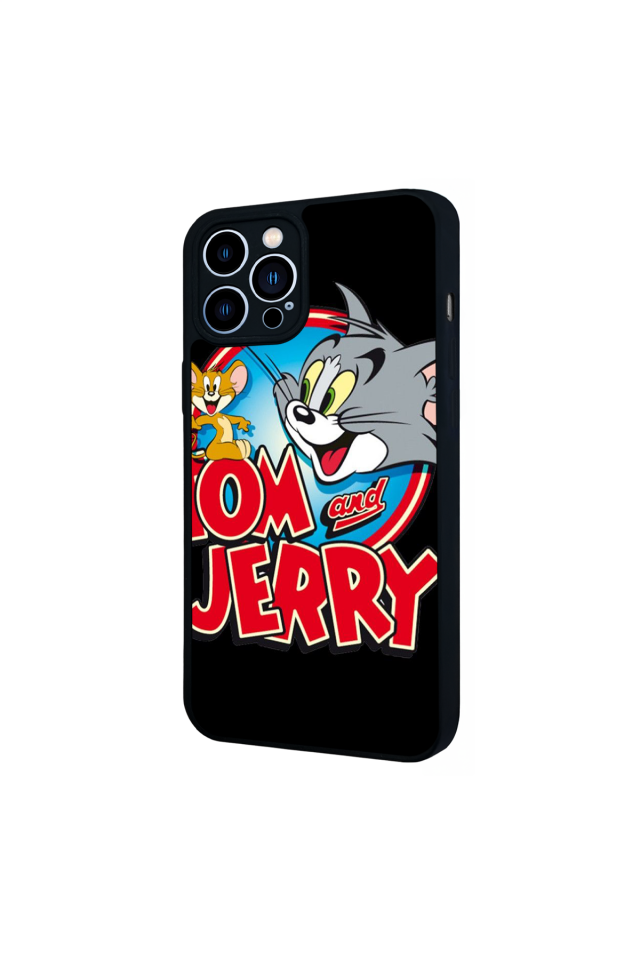 iPhone 13 Pro Max Uyumlu Tom And Jerry Tasarımlı Glossy Premium Kılıf