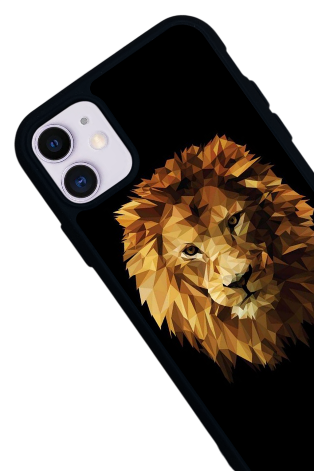 iPhone 11 Uyumlu Aslan Tasarımlı Glossy Premium Kılıf