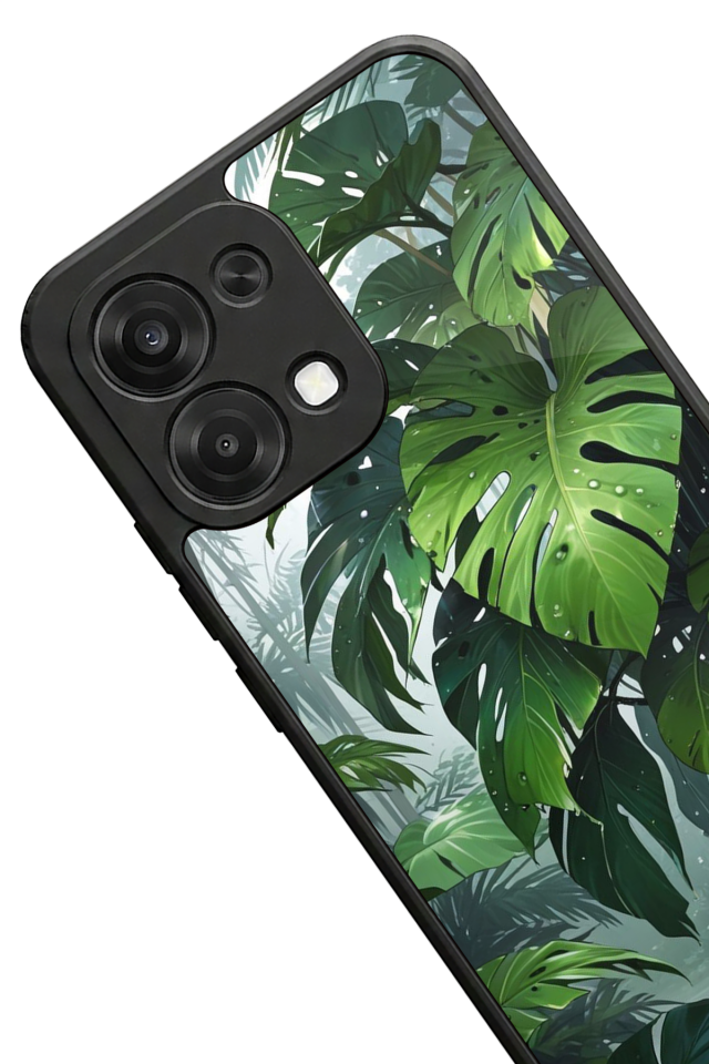 Oppo A6 Pro Uyumlu Botanik Tasarımlı Glossy Premium Kılıf