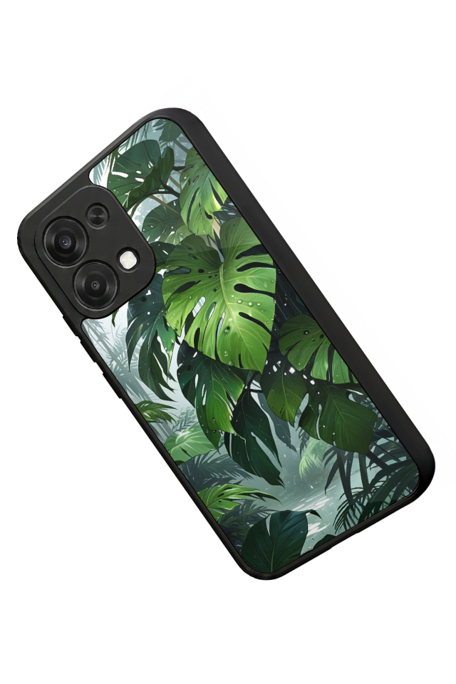 Oppo A6 Pro Uyumlu Botanik Tasarımlı Glossy Premium Kılıf