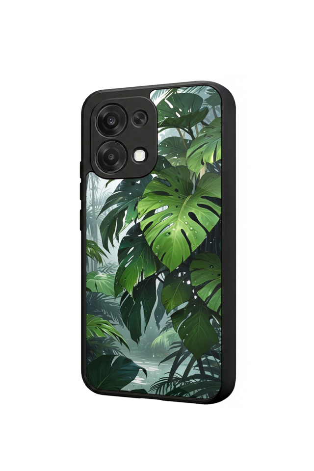 Oppo A6 Pro Uyumlu Botanik Tasarımlı Glossy Premium Kılıf