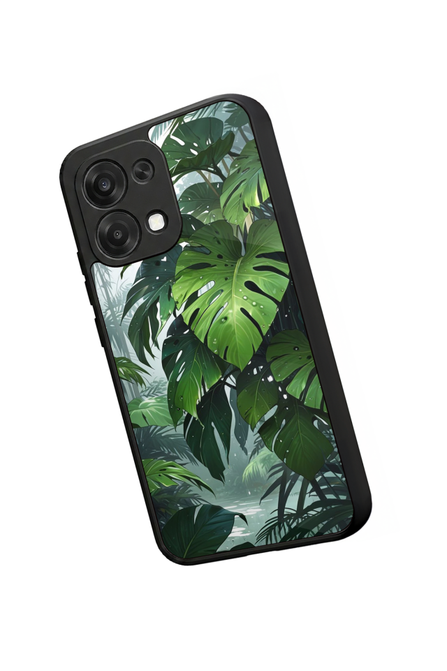 Oppo A6 Pro Uyumlu Botanik Tasarımlı Glossy Premium Kılıf