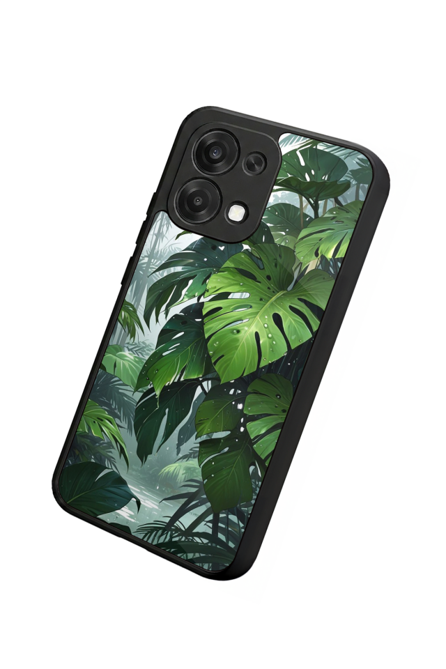 Oppo A6 Pro Uyumlu Botanik Tasarımlı Glossy Premium Kılıf