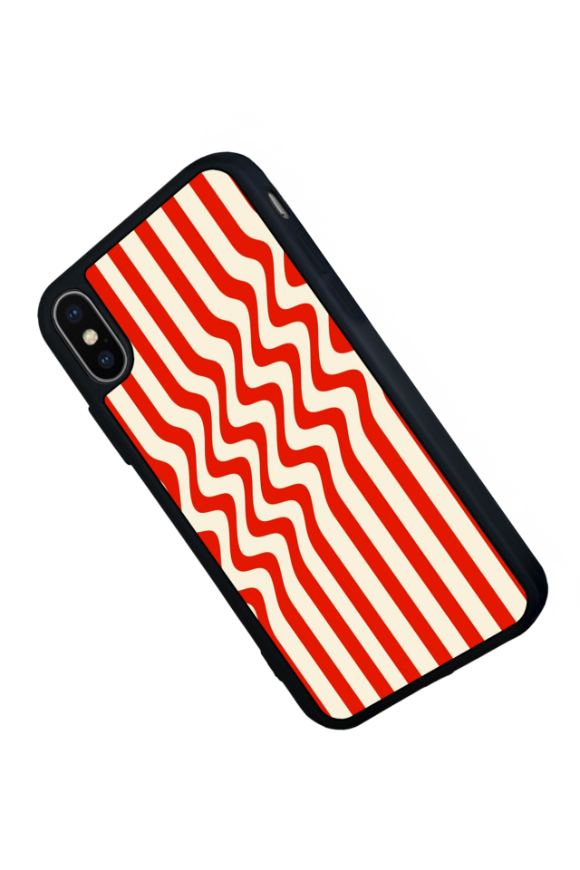 iPhone X/ XS Uyumlu Çizgi Sanatı Tasarımlı Glossy Premium Kılıf