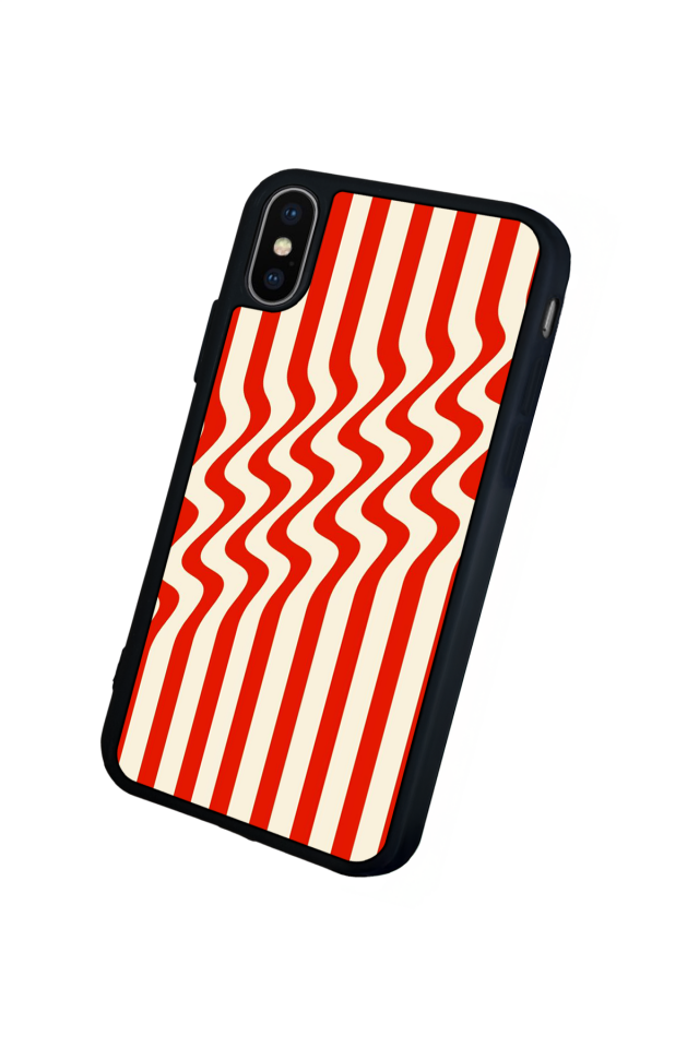 iPhone X/ XS Uyumlu Çizgi Sanatı Tasarımlı Glossy Premium Kılıf