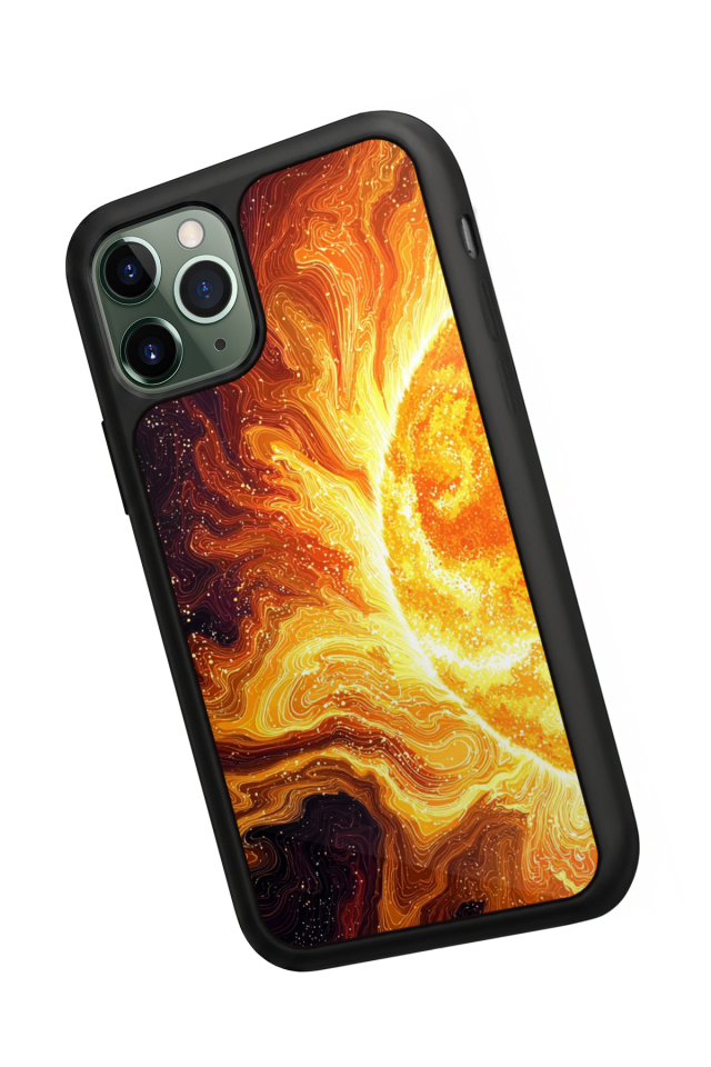 iPhone 11 Pro Max Uyumlu Güneş Tasarımlı Glossy Premium Kılıf