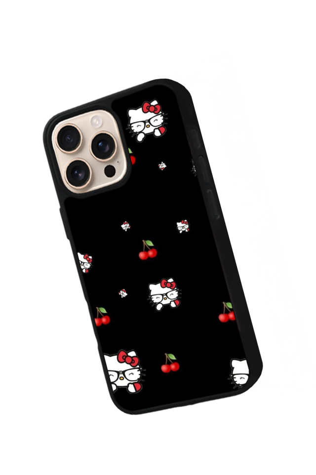 iPhone 14 Pro Uyumlu HelloKitty Tasarımlı Glossy Premium Kılıf