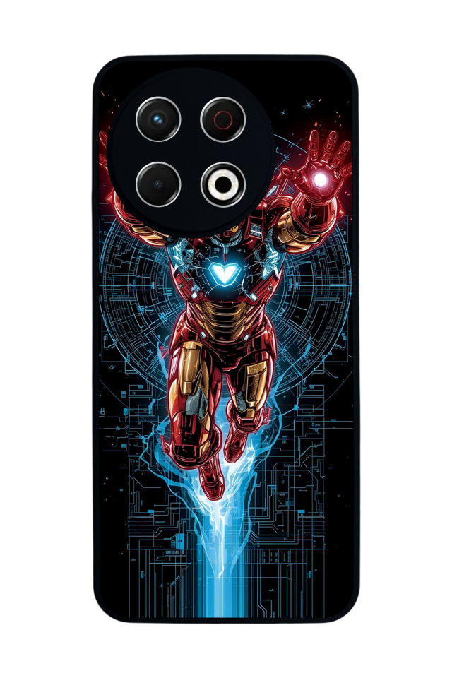 Tecno Spark 30 Pro Uyumlu Iron Man ( Demir Adam ) Tasarımlı Glossy Premium Kılıf