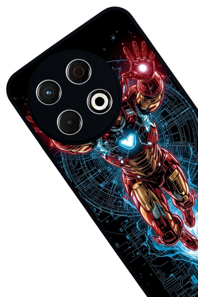 Tecno Spark 30 Pro Uyumlu Iron Man ( Demir Adam ) Tasarımlı Glossy Premium Kılıf