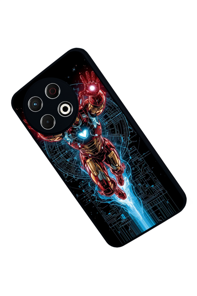 Tecno Spark 30 Pro Uyumlu Iron Man ( Demir Adam ) Tasarımlı Glossy Premium Kılıf