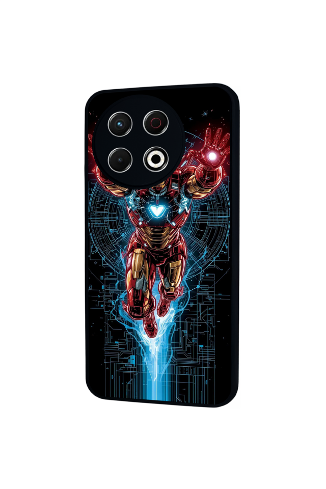 Tecno Spark 30 Pro Uyumlu Iron Man ( Demir Adam ) Tasarımlı Glossy Premium Kılıf
