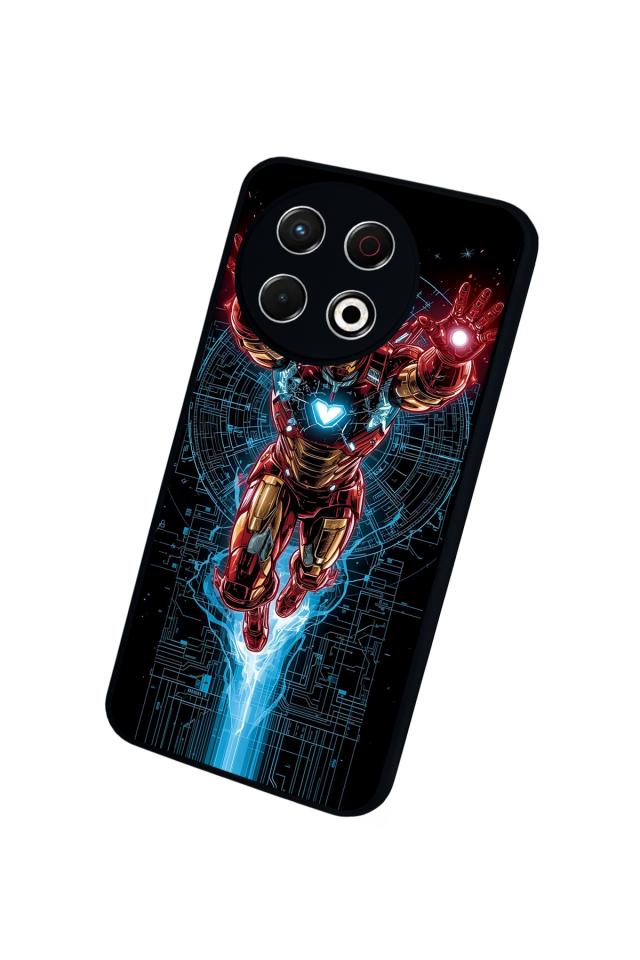 Tecno Spark 30 Pro Uyumlu Iron Man ( Demir Adam ) Tasarımlı Glossy Premium Kılıf