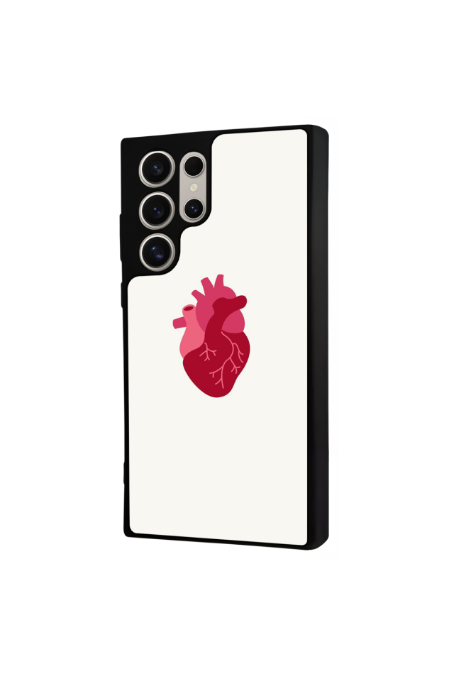 Samsung Galaxy S22 Ultra Uyumlu Kalp Love Tasarımlı Glossy Premium Kılıf