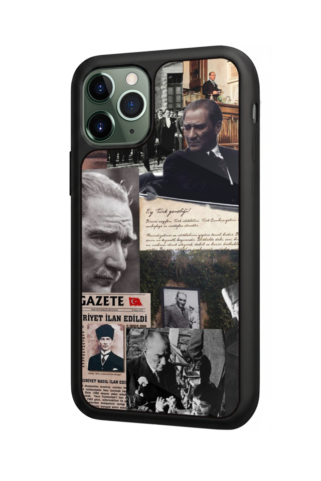 iPhone 11 Pro Uyumlu Mustafa Kemal Ataturk Tasarımlı Glossy Premium Kılıf