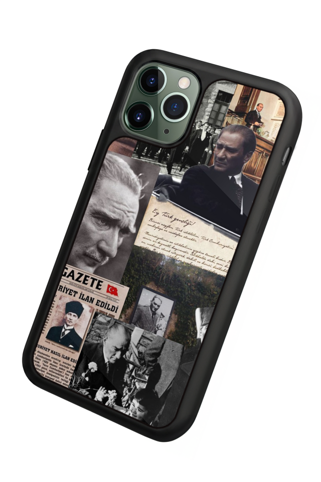 iPhone 11 Pro Uyumlu Mustafa Kemal Ataturk Tasarımlı Glossy Premium Kılıf
