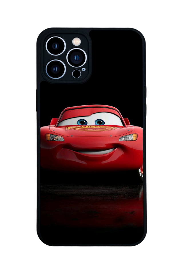 iPhone 12 Pro Max Uyumlu Şimsek McQueen Tasarımlı Glossy Premium Kılıf