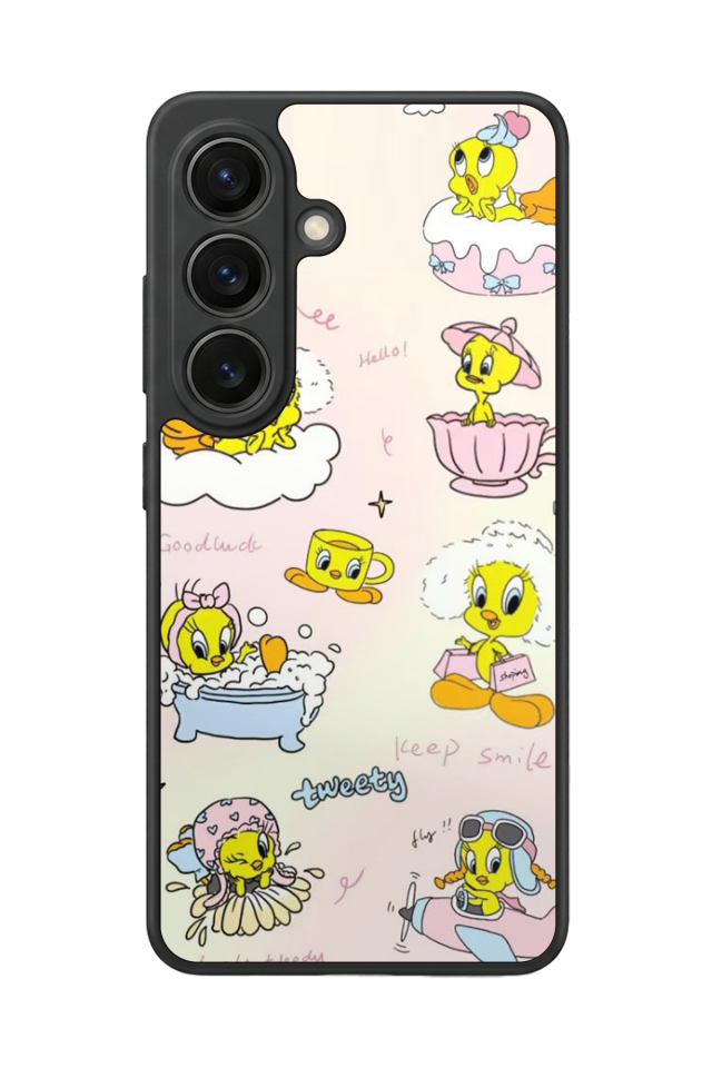 Samsung Galaxy S26 Uyumlu Tweety Tasarımlı Glossy Premium Kılıf