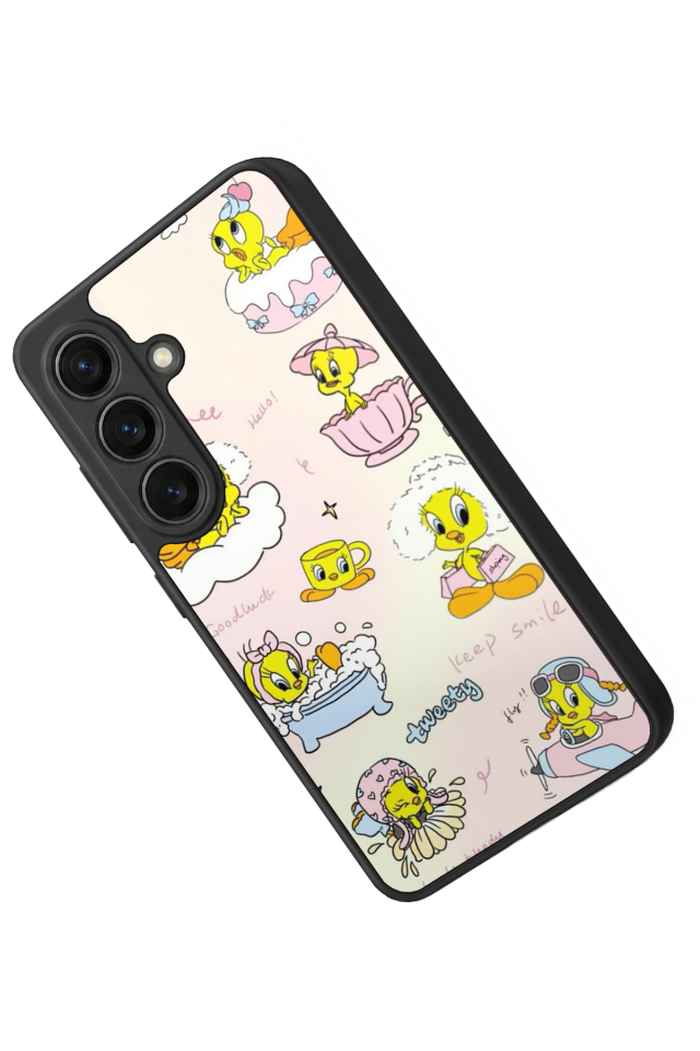 Samsung Galaxy S26 Uyumlu Tweety Tasarımlı Glossy Premium Kılıf