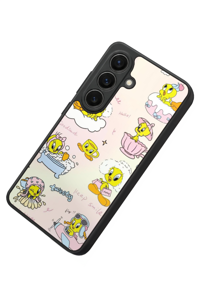 Samsung Galaxy S26 Uyumlu Tweety Tasarımlı Glossy Premium Kılıf