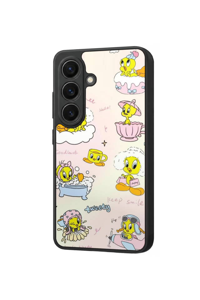 Samsung Galaxy S26 Uyumlu Tweety Tasarımlı Glossy Premium Kılıf