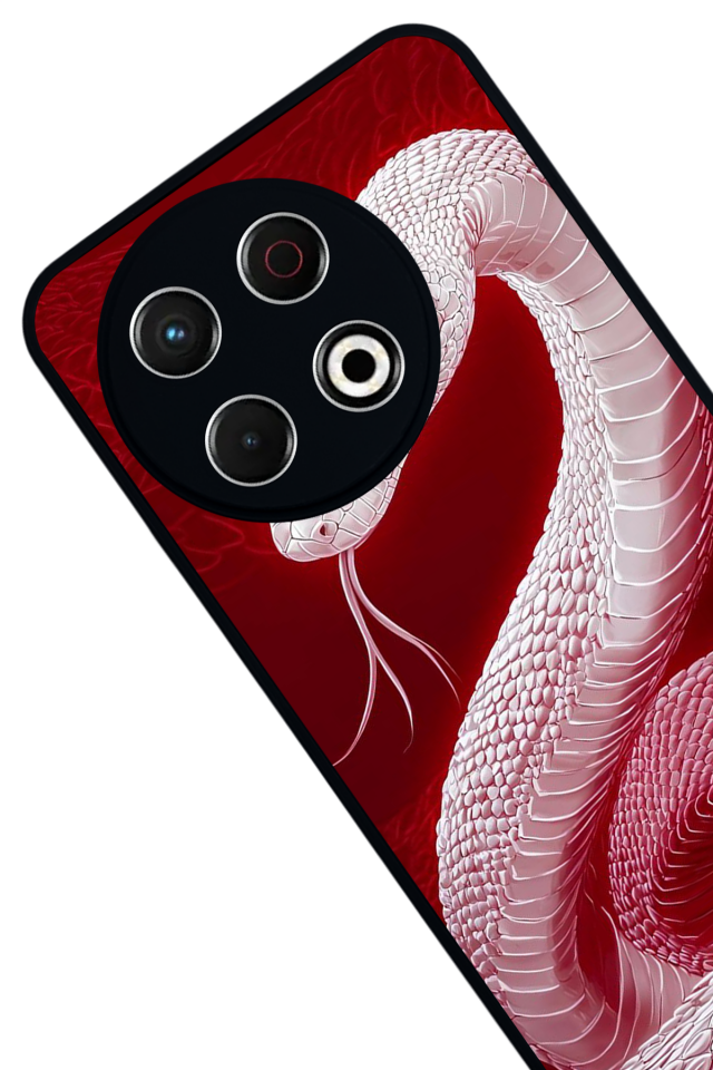 Tecno Spark 30 Pro Uyumlu Yılan Tasarımlı Glossy Premium Kılıf