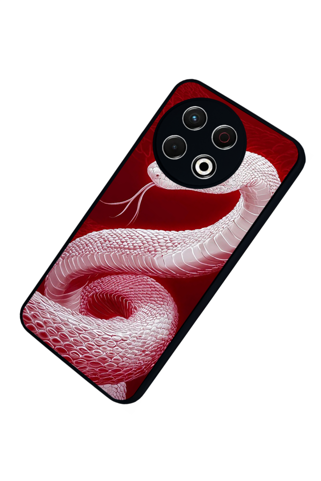 Tecno Spark 30 Pro Uyumlu Yılan Tasarımlı Glossy Premium Kılıf