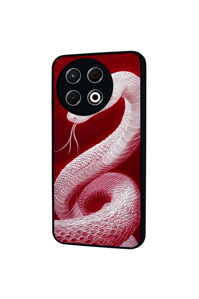 Tecno Spark 30 Pro Uyumlu Yılan Tasarımlı Glossy Premium Kılıf