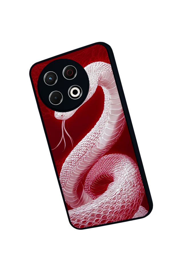 Tecno Spark 30 Pro Uyumlu Yılan Tasarımlı Glossy Premium Kılıf