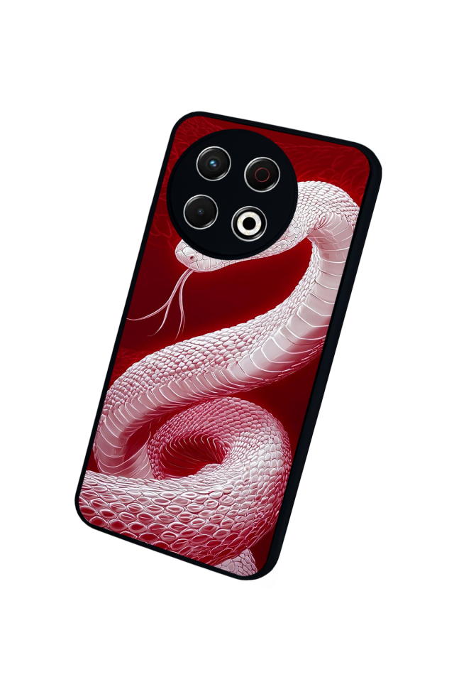 Tecno Spark 30 Pro Uyumlu Yılan Tasarımlı Glossy Premium Kılıf